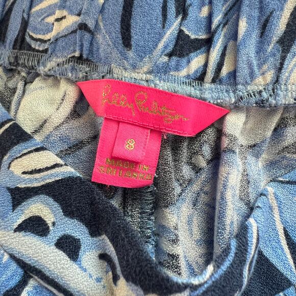 Lilly Pulitzer Pants Size 8 AVERY Crop Pant High Tide Navy You’re The Zest - Picture 7 of 9